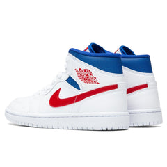 Women's 1 Mid - White/University Red/Game Royal