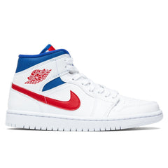 Women's 1 Mid - White/University Red/Game Royal