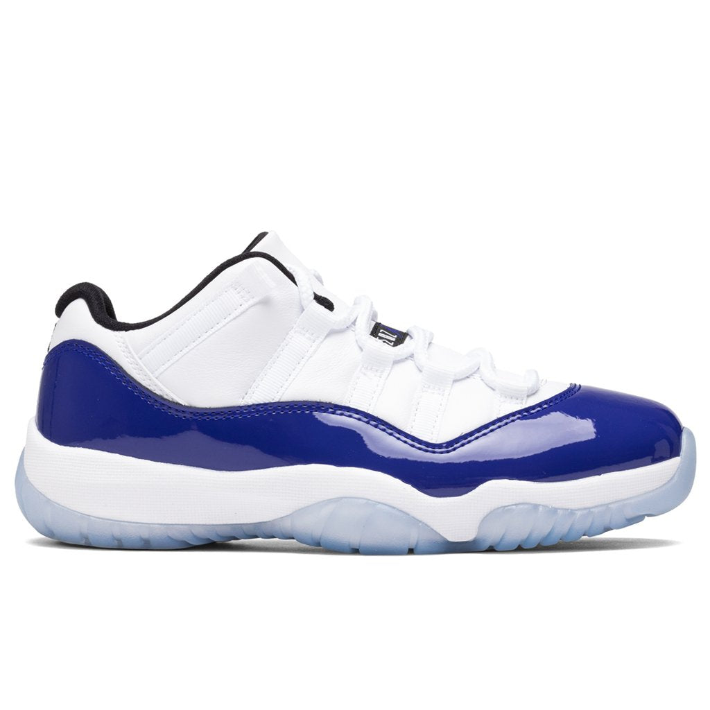 Women's 11 Retro Low "Concord" - White/Black/Concord