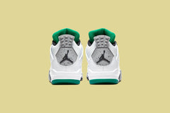 Women's 4 Retro "Rasta" - White/University Red/Lucid Green
