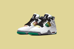 Women's 4 Retro "Rasta" - White/University Red/Lucid Green