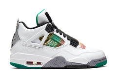 Women's 4 Retro "Rasta" - White/University Red/Lucid Green
