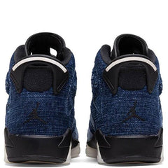 6 Retro (GS) - Washed Denim/Black/Sail