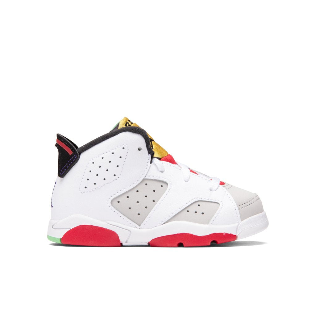 6 Retro (TD) "Hare" - Neutral Grey/Black/White/True Red