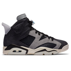Women's 6 Retro "Light Smoke" - Black/Chrome