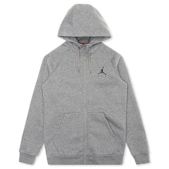 Fleece Full-Zip Hoodie - Carbon Heather/Black