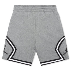 Jumpman Fleece Diamond Short - Carbon Heather/White